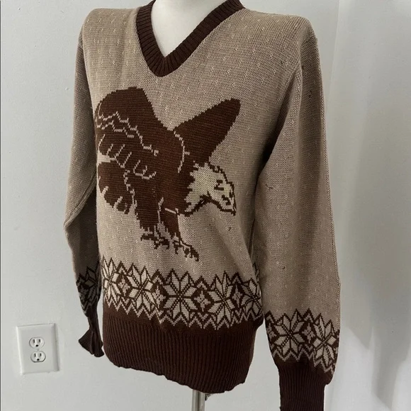 Vintage 40s Flying Eagle Catalina Wool Knit Sweater - Picture 3 of 8